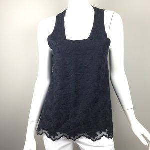 J. Crew Black Lace Tank Top